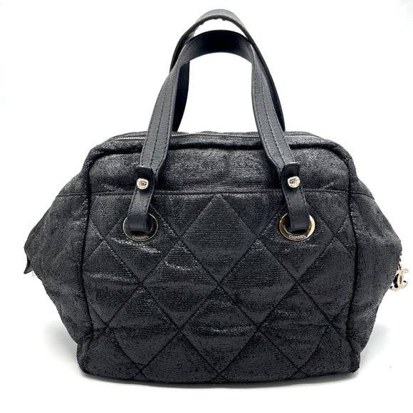 MUST GO!  Vintage Chanel Biarritz Bowler Satchel Tote Bag - Picture 3 of 14